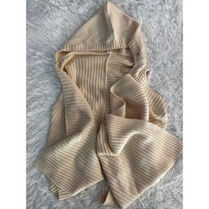 Lululemon Apres‎ Sickie Scarf Shawl Polar Cream Wool Hoodie Ivory RARE One Size